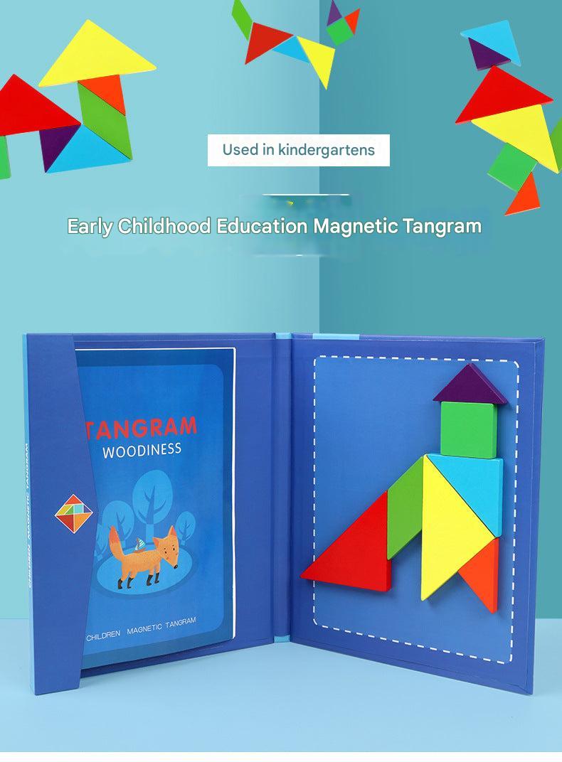 Interactive play with educational tangram set