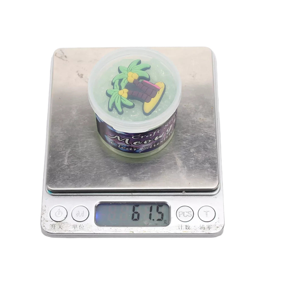 Children playing with slime kit containers
