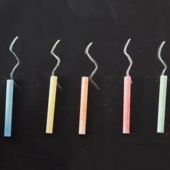 Close-up of vibrant chalk colours for classroom use