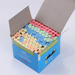 Close-up of vibrant chalk colours for classroom use