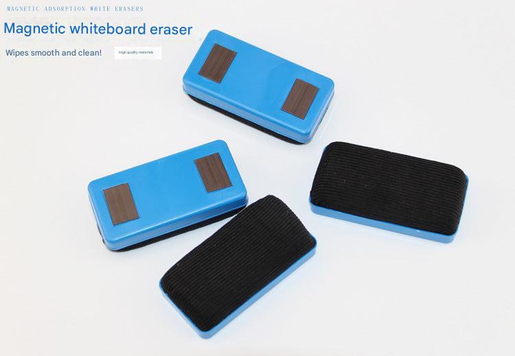 Magnetic whiteboard eraser showing felt surface