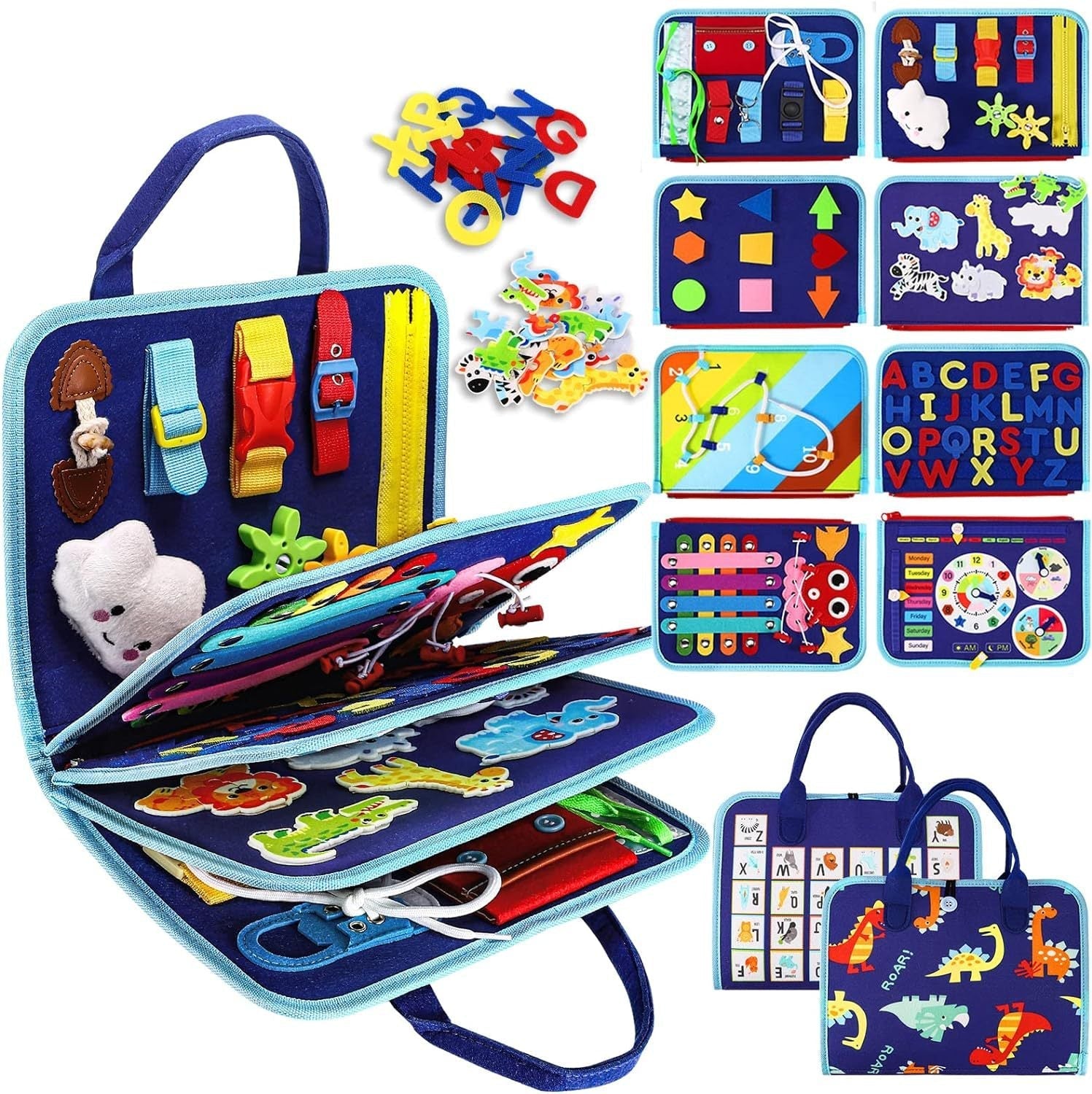 Durable educational busy board for home and classroom