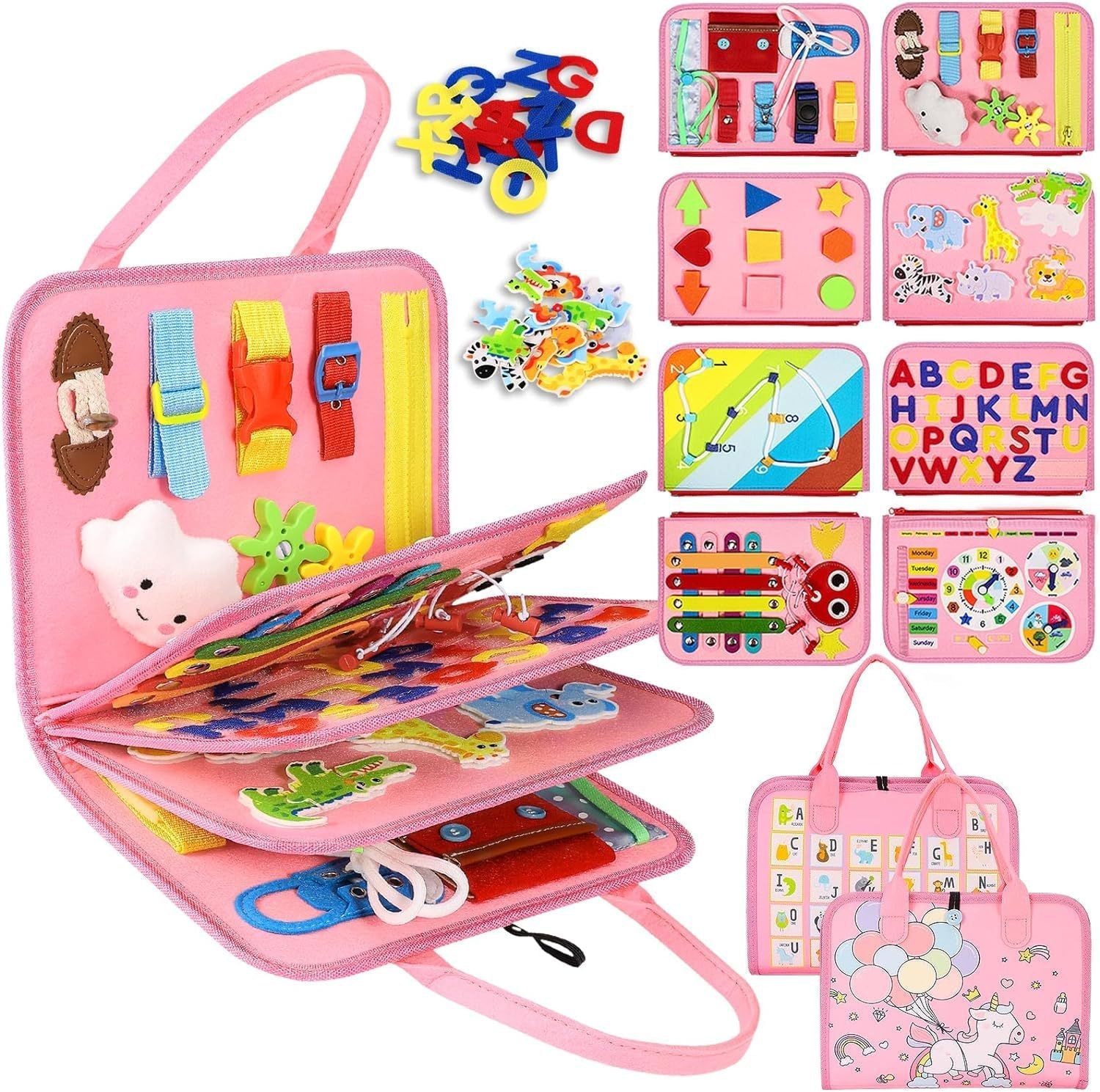 Durable educational busy board for home and classroom