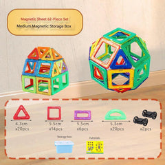 Close up of magnetic tiles for children image 2