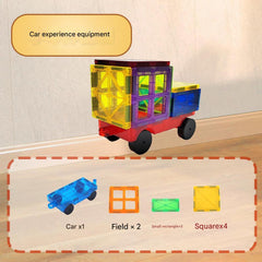 Creative constructions made with magnetic tiles image 8