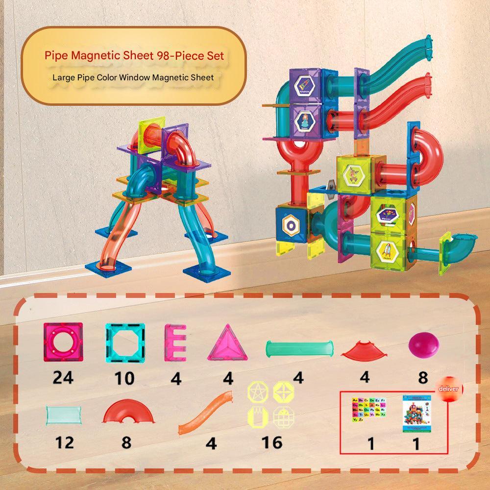 Educational play with magnetic blocks image 7