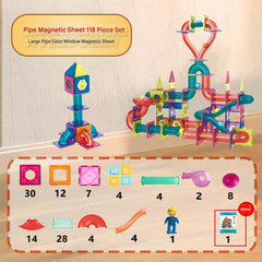 Creative constructions made with magnetic tiles image 8