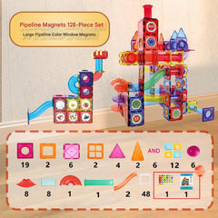 Children engaging with magnetic building blocks image 9