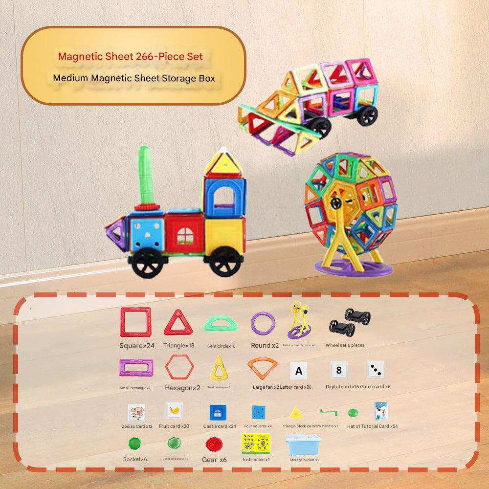 Various shapes of magnetic building tiles image 3