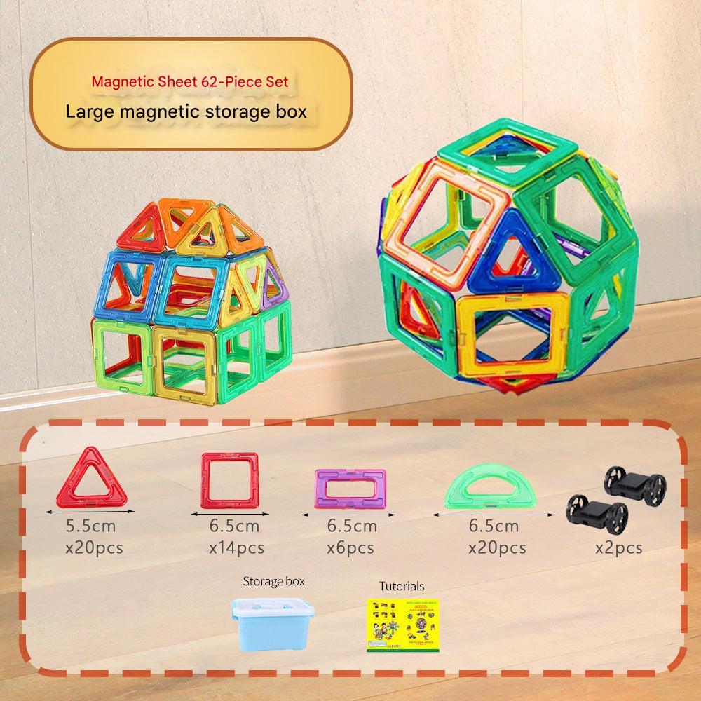 Creative constructions made with magnetic tiles image 8