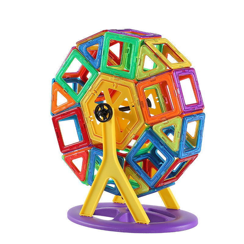 Various shapes of magnetic building tiles image 3