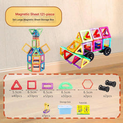 Close up of magnetic tiles for children image 2