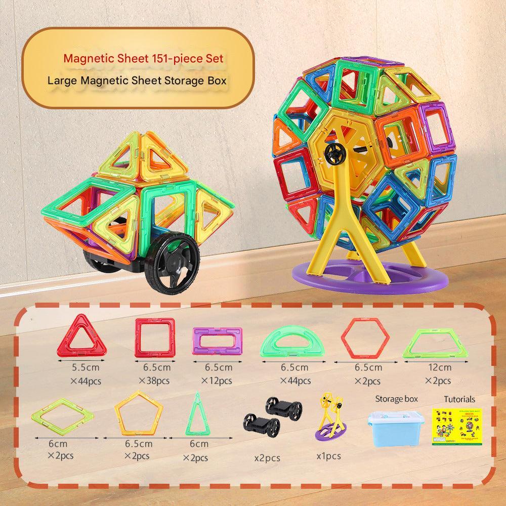 Various shapes of magnetic building tiles image 3