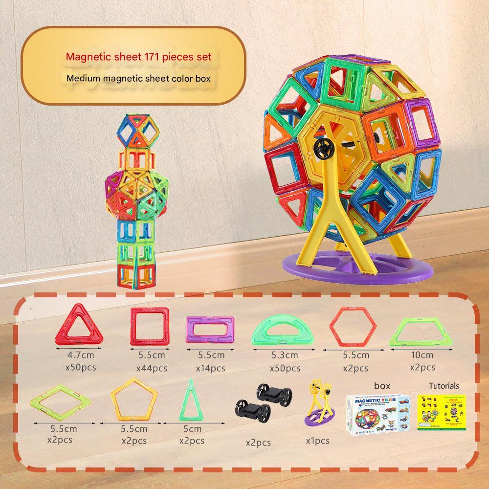 Educational play with magnetic blocks image 7