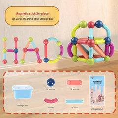 Children engaging with magnetic building blocks image 9