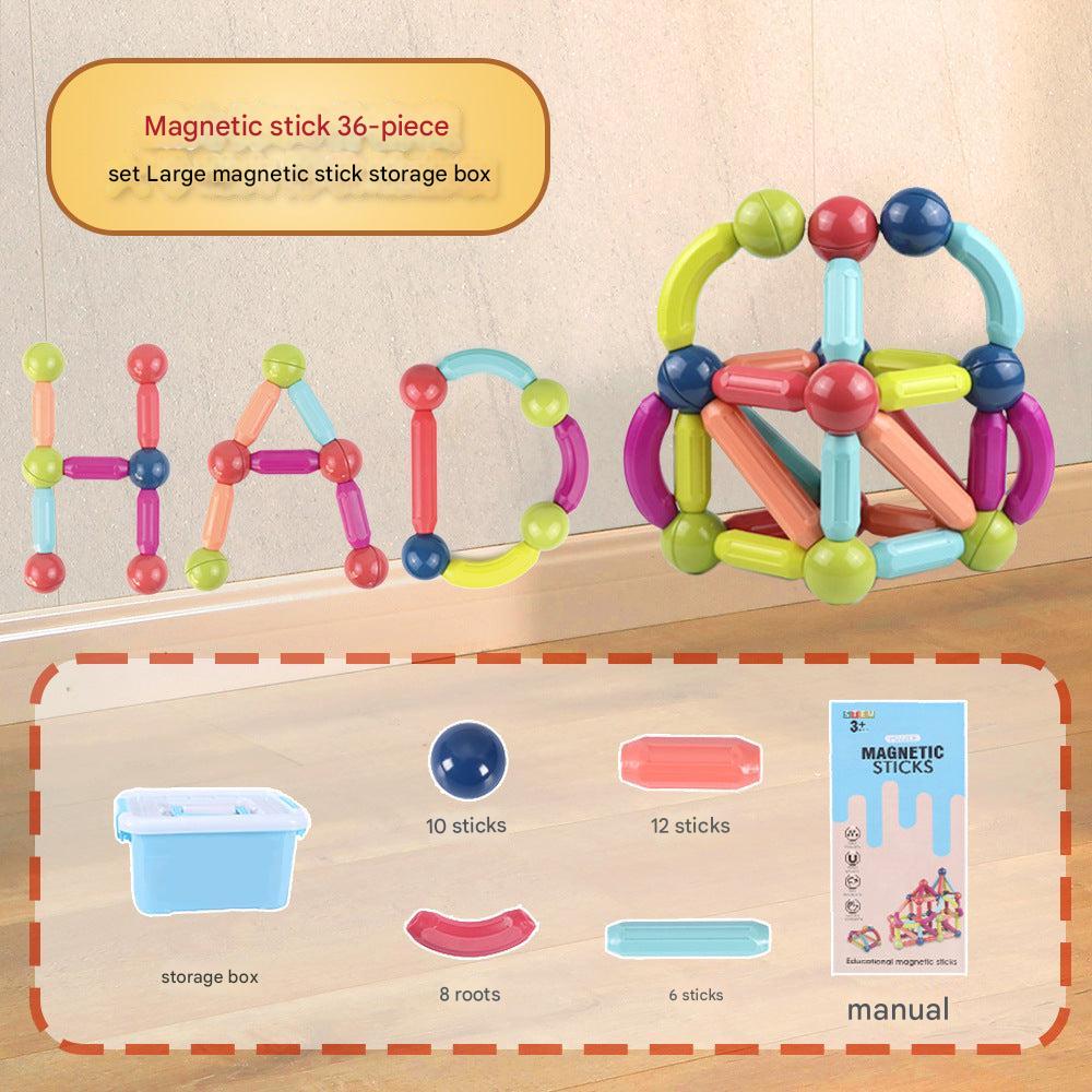 Children engaging with magnetic building blocks image 9