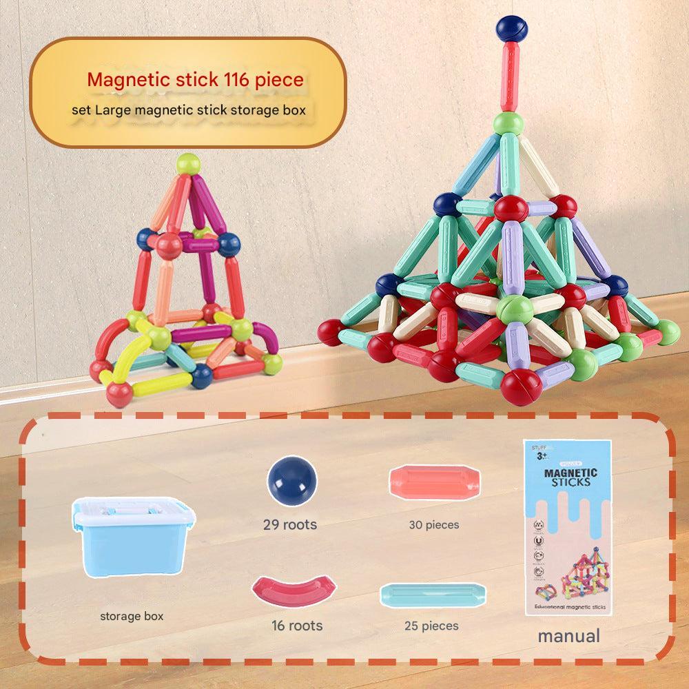 Various shapes of magnetic building tiles image 3