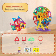 Educational play with magnetic blocks image 7