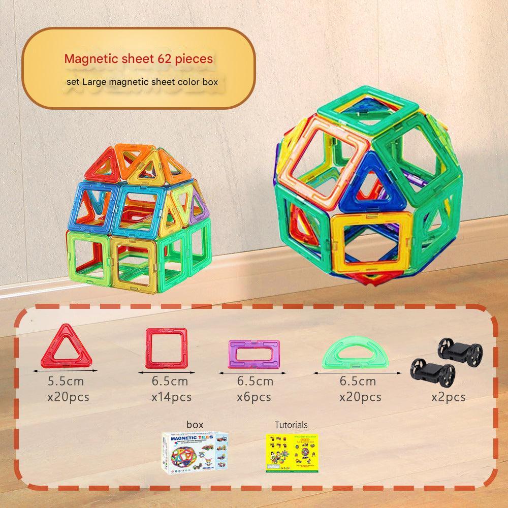 Creative constructions made with magnetic tiles image 8