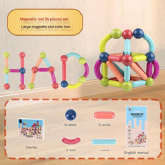 Creative constructions made with magnetic tiles image 8