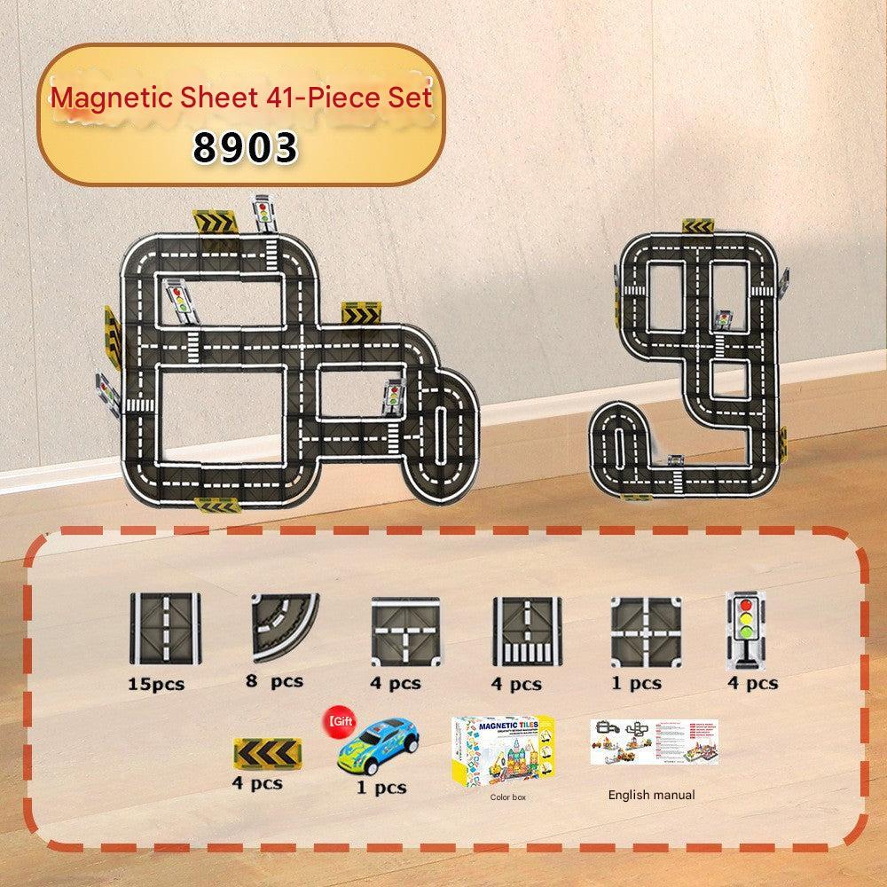 Educational play with magnetic blocks image 7