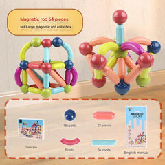 Hands-on play with multicoloured building tiles image 10
