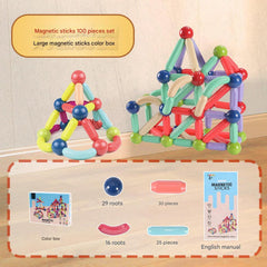 Close up of magnetic tiles for children image 2