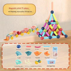 Various shapes of magnetic building tiles image 3