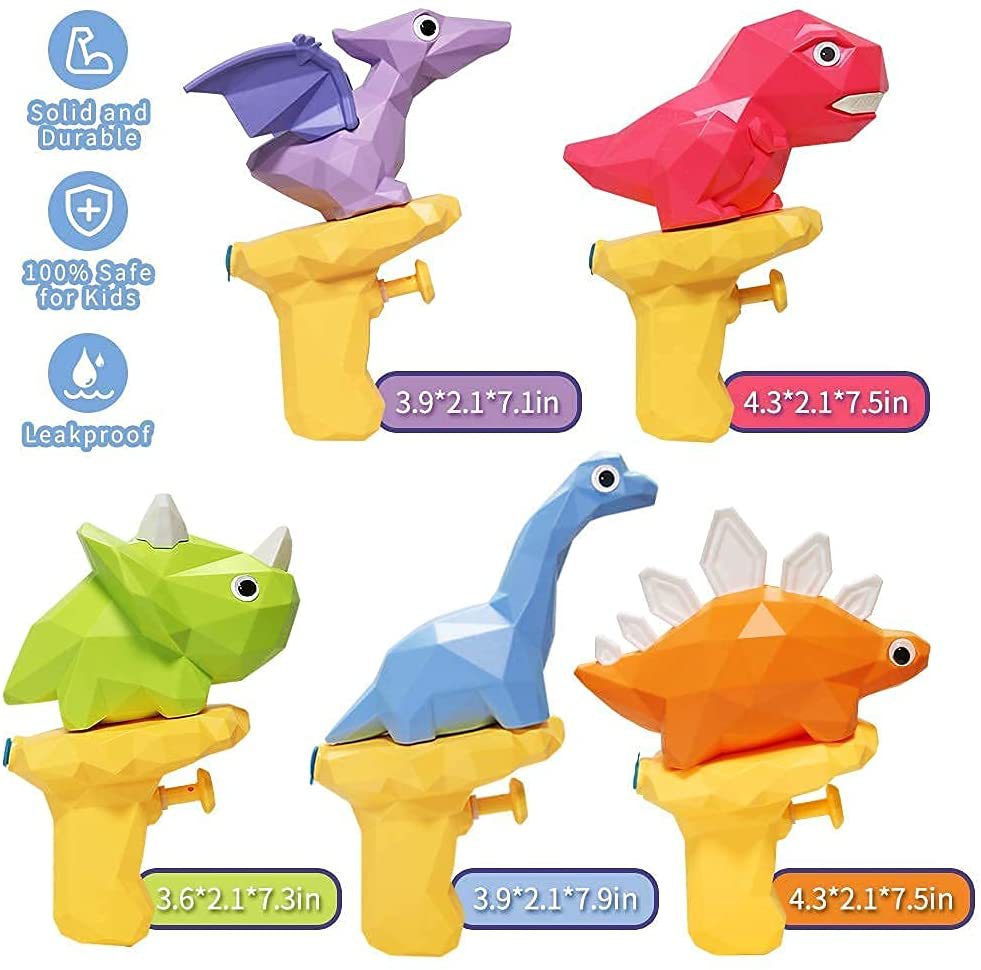 Kids' Mini Cartoon Dinosaur Light-Up Water Gun - Image 4