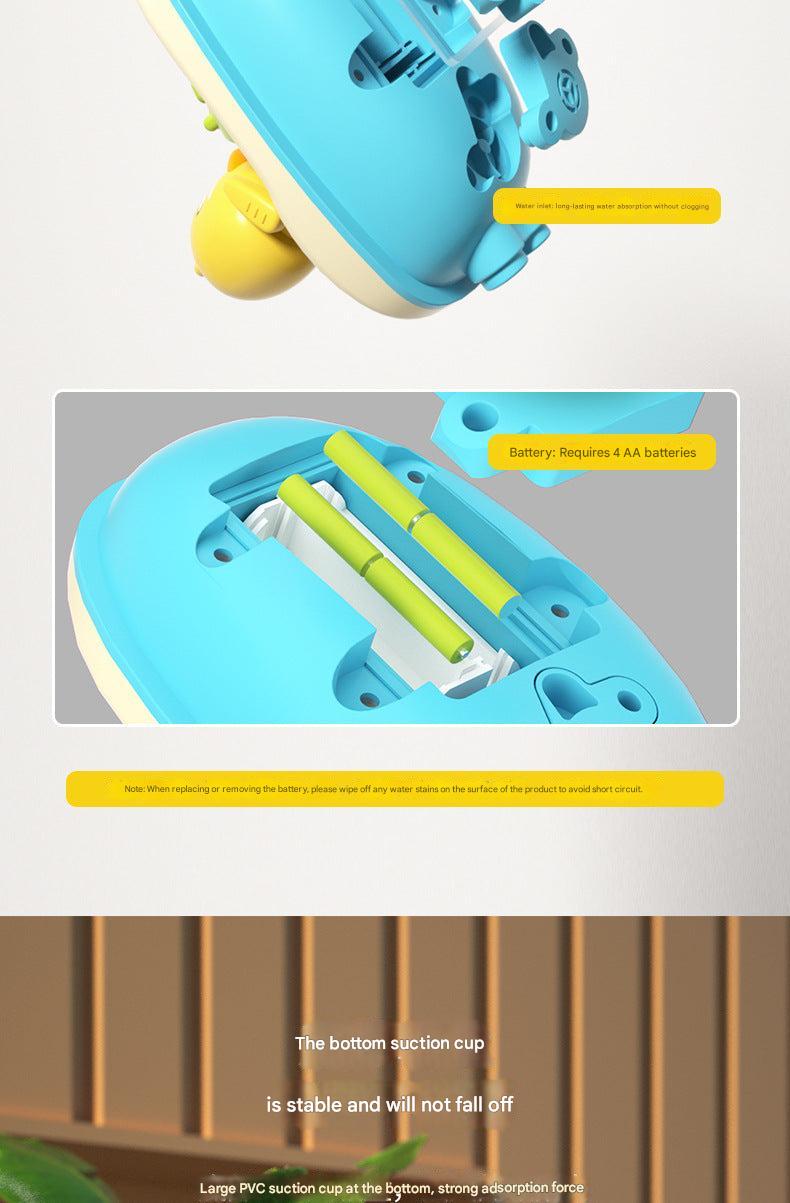 Child Playing with Yellow Duck Bath Toy Image 3