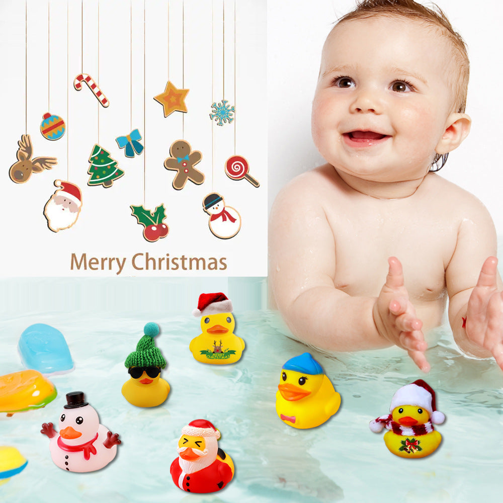 Christmas themed collectible duck figures