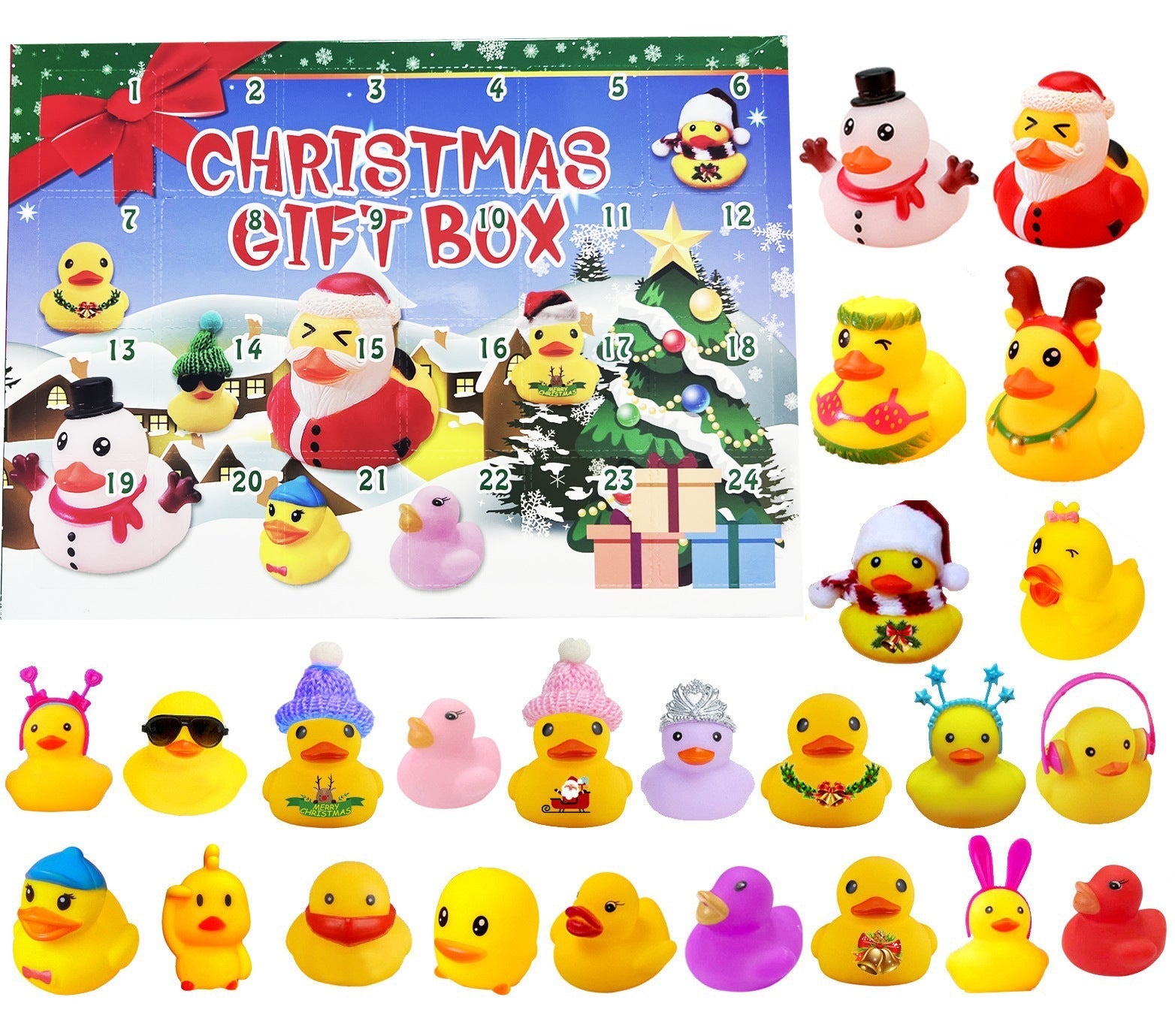 Design details of the rubber duck figurines