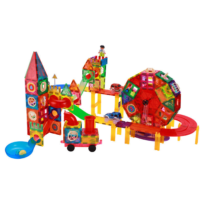 Magnetic Marble Run Set image 5 with child playing