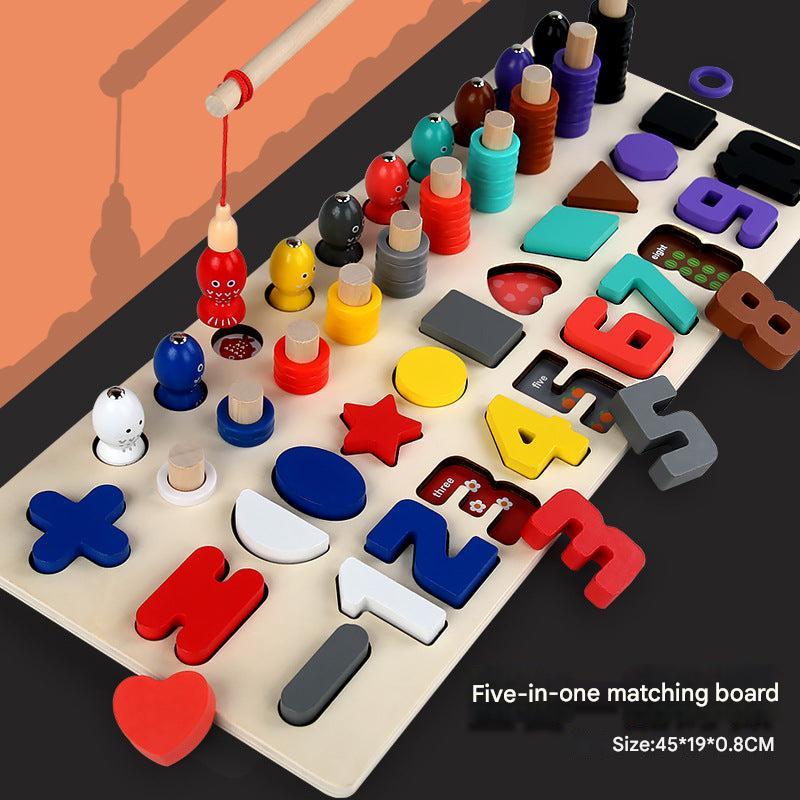 Durable wooden educational toy for toddlers