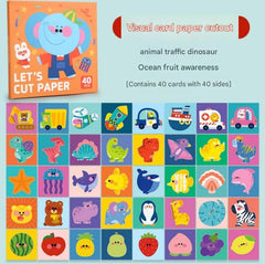 Creative playtime with paper cutting tools