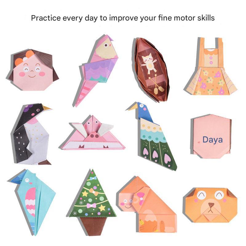 Children crafting with paper and stickers