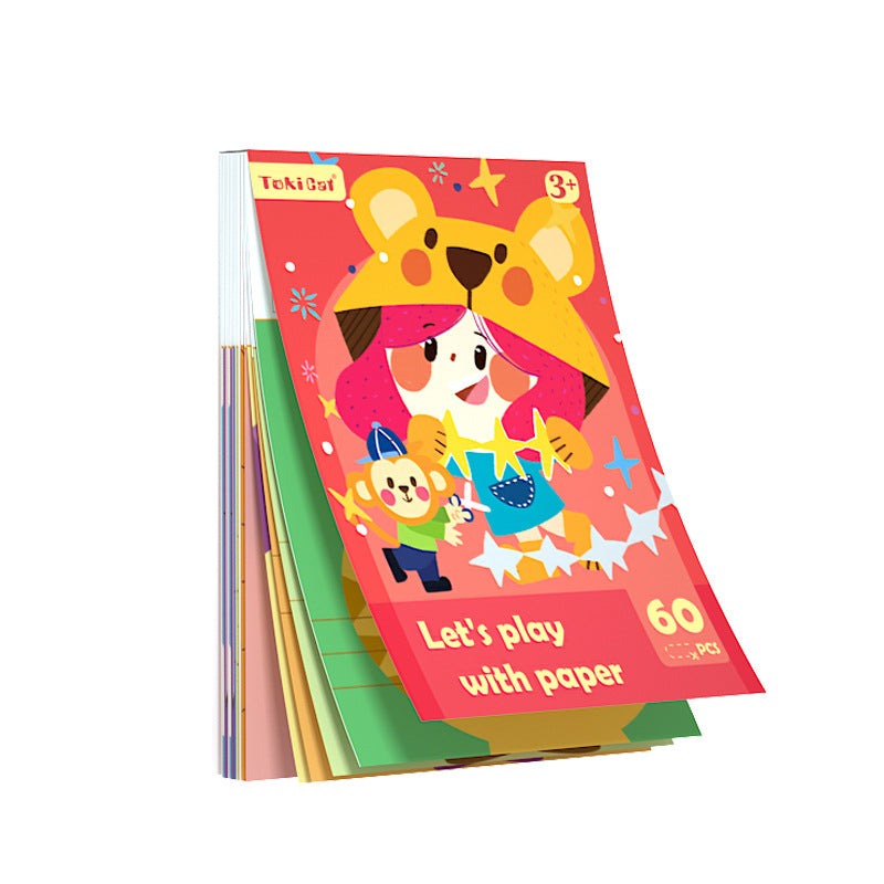 Completed paper creations by kids
