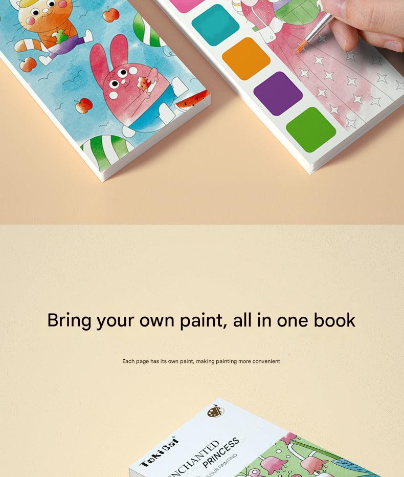 Image showcasing the compact size of watercolour book