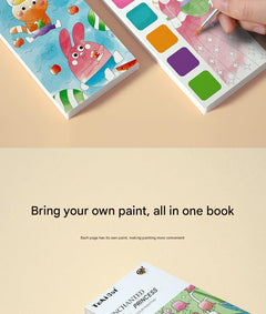 Image showcasing the compact size of watercolour book