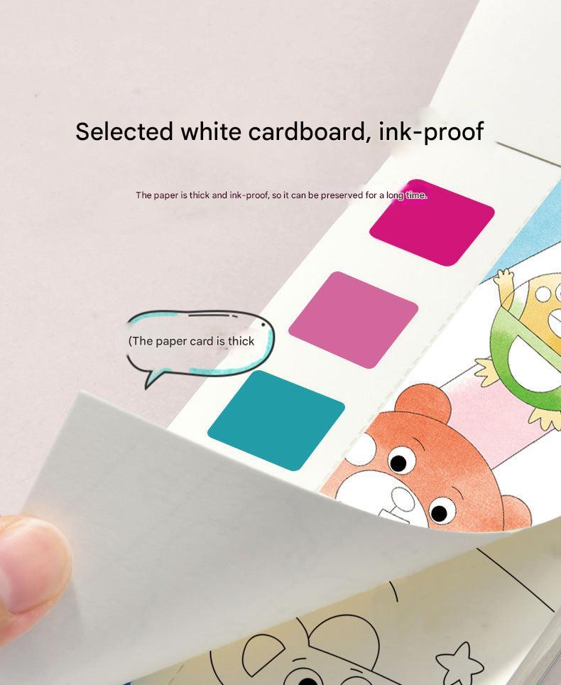 Self-contained watercolour pigments for kids painting