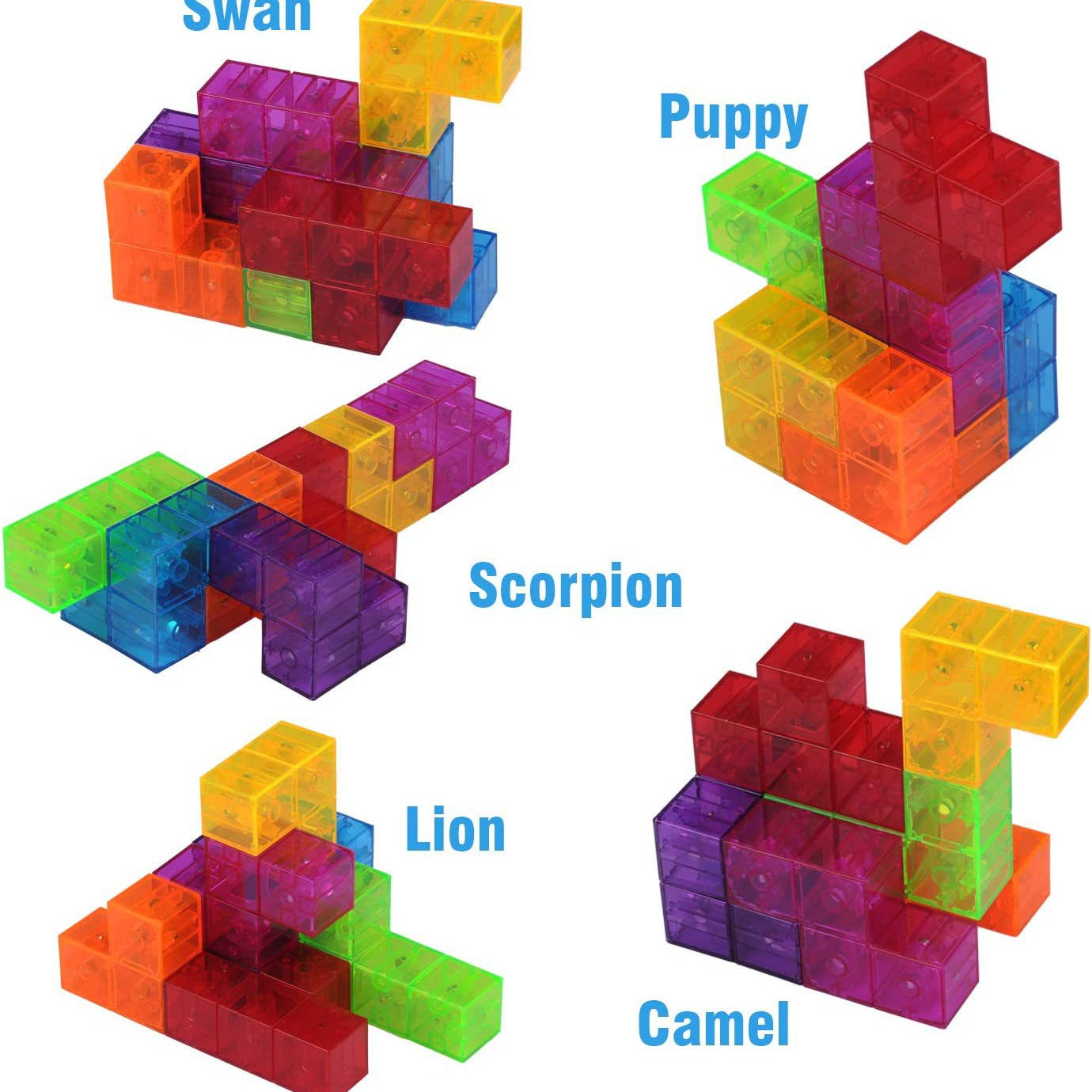 Magnetic Cube Building Blocks Set image 3
