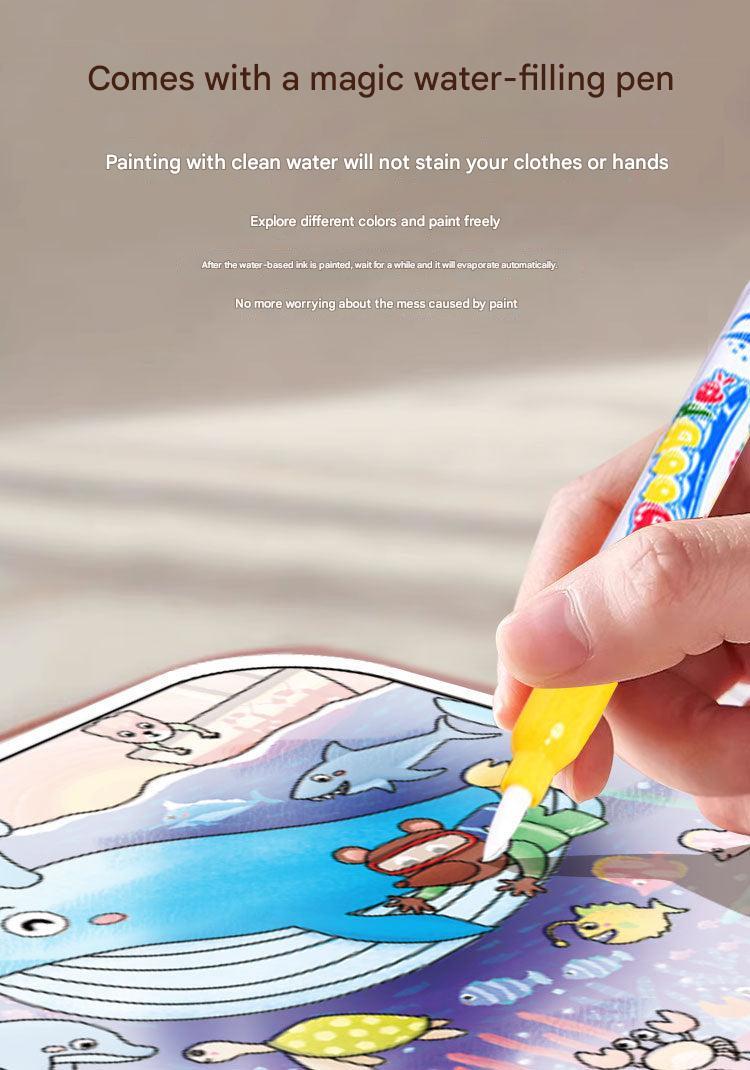 Illustrative designs featured in Magic Water Drawing Book