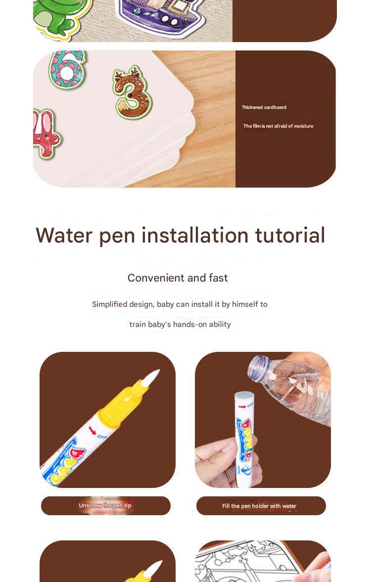 Video demonstration of the Magic Water Drawing Book