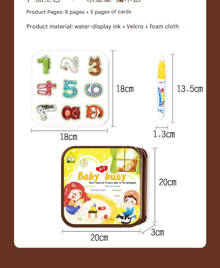 Child using Magic Water Drawing Book with a water pen
