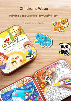 Illustrative designs featured in Magic Water Drawing Book