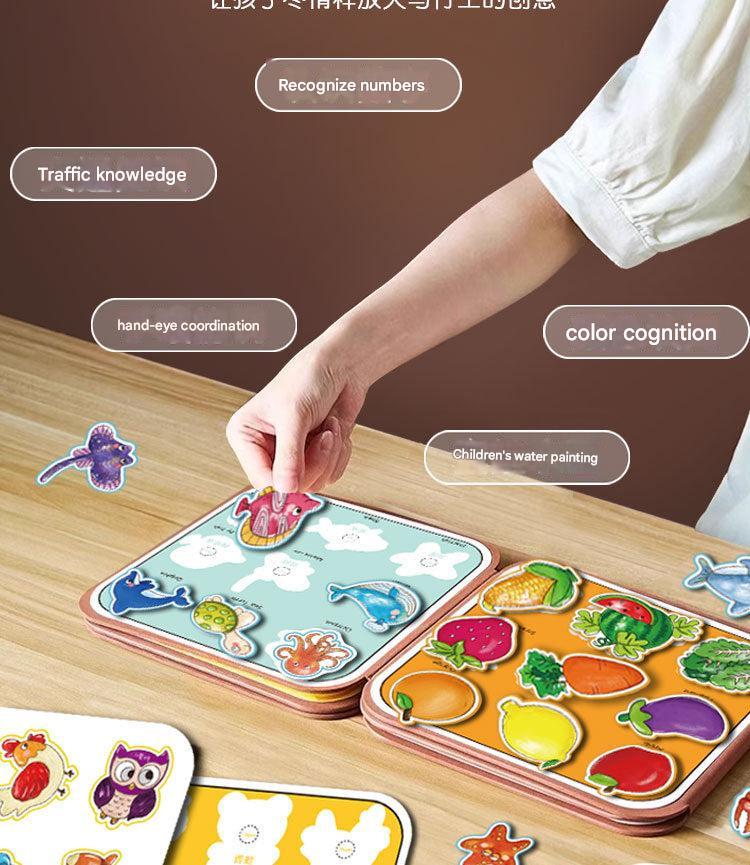 Child enjoying art with Magic Water Drawing Book