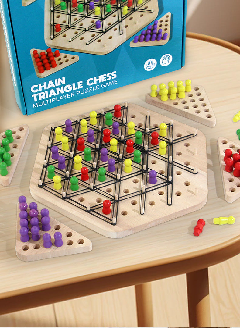 Image of Geometric Triangle Chess Set for kids
