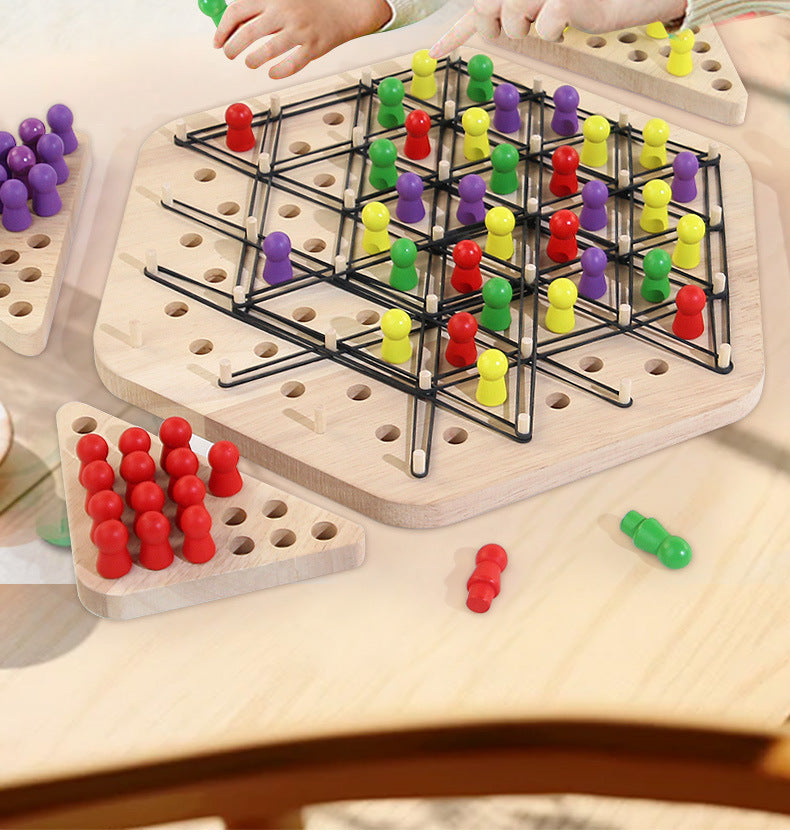 Close-up of interactive chess game board