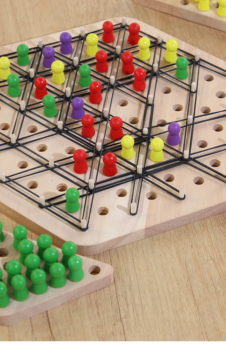 Instructions included with Geometric Triangle Chess Set