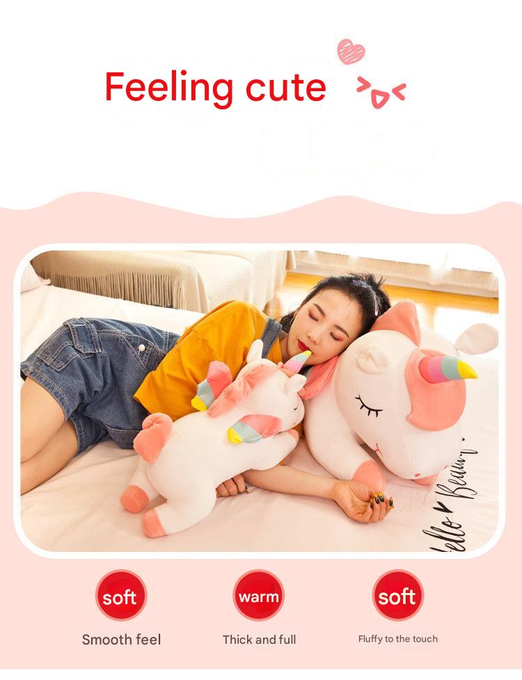 Close-up of Angel Unicorn Plush Toy showing detail